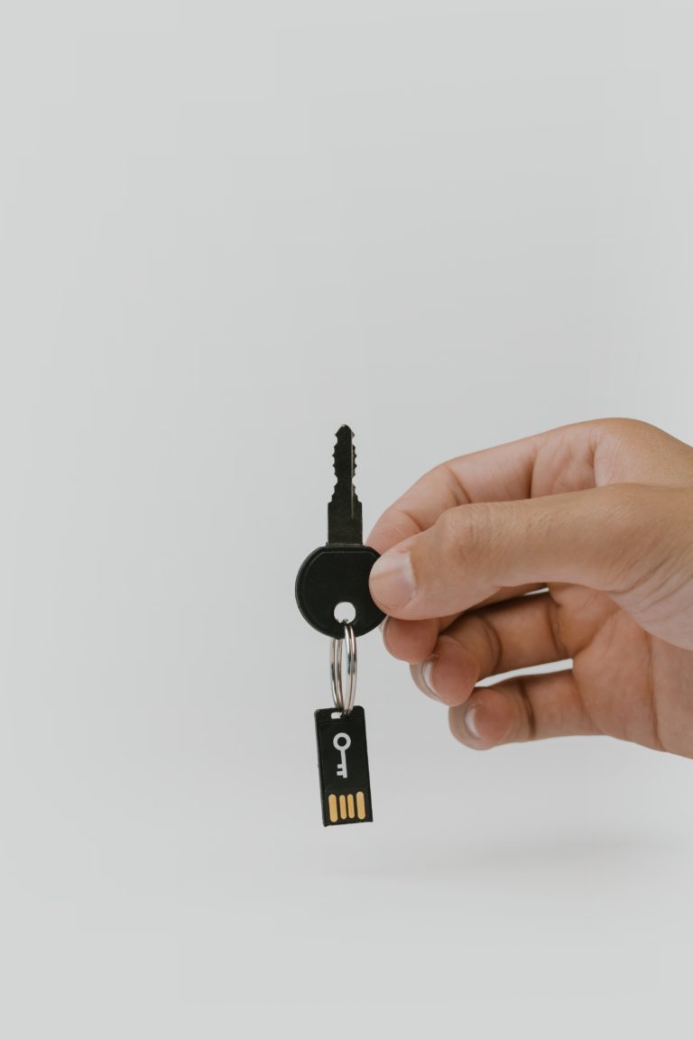 Key with a keychain